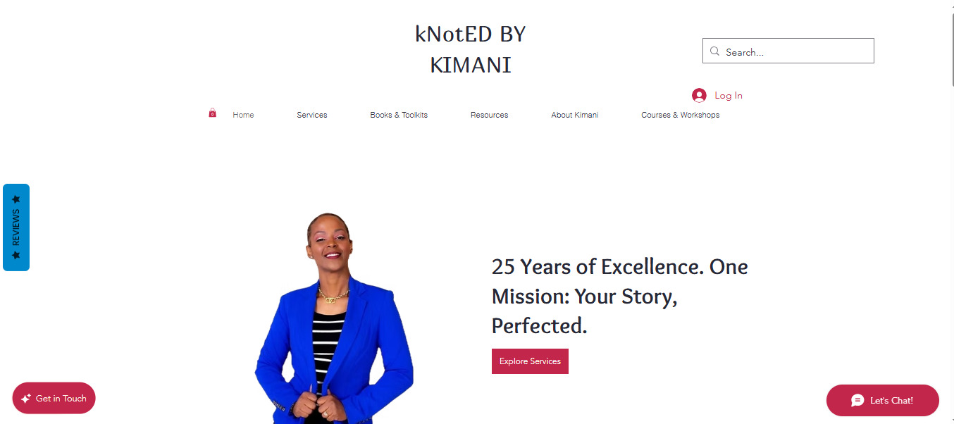 Professional Wix website overhaul for an author and educator, featuring an optimized service menu, conversion-focused design, keyword research, SEO implementation, page speed optimization, copywriting, fraud management, metadata tweaking, booking system restructuring, and scam prevention.